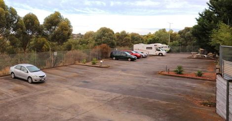 Wide angle view of the long term car parking at Airport Tourist Village Melbourne