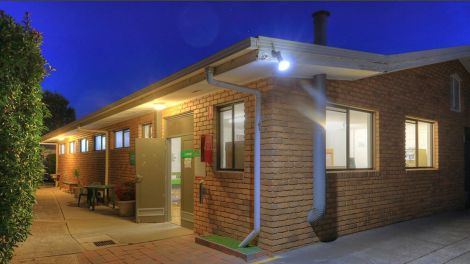 Exterior of the guest laundry at Airport Tourist Village Melbourne